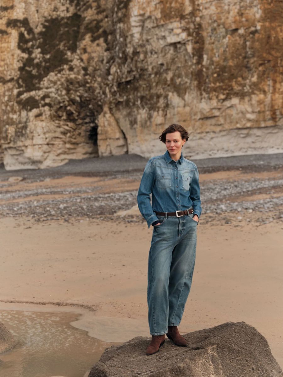High-Waist Jeans mit Barrel-Leg