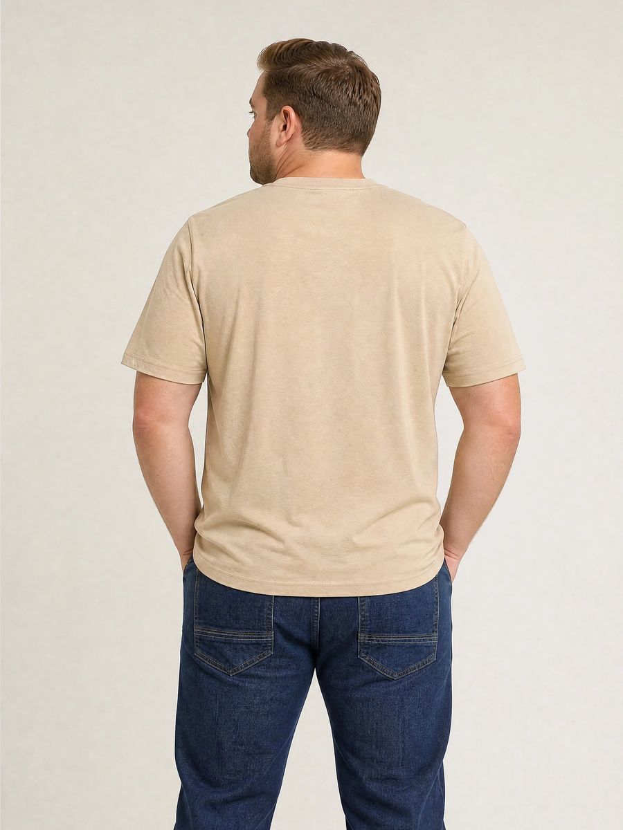 Klassisches Baumwoll-T-Shirt mit Rundhalsausschnitt