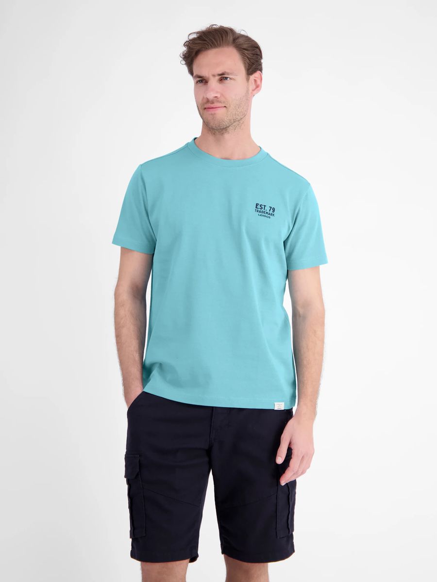 Baumwoll-T-Shirt mit Rundhalsausschnitt und Print