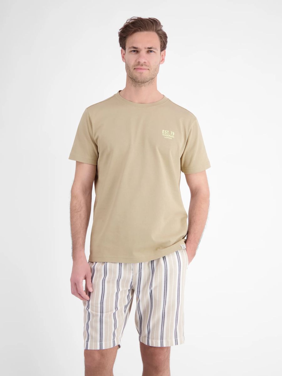 Baumwoll-T-Shirt mit Rundhalsausschnitt und Print