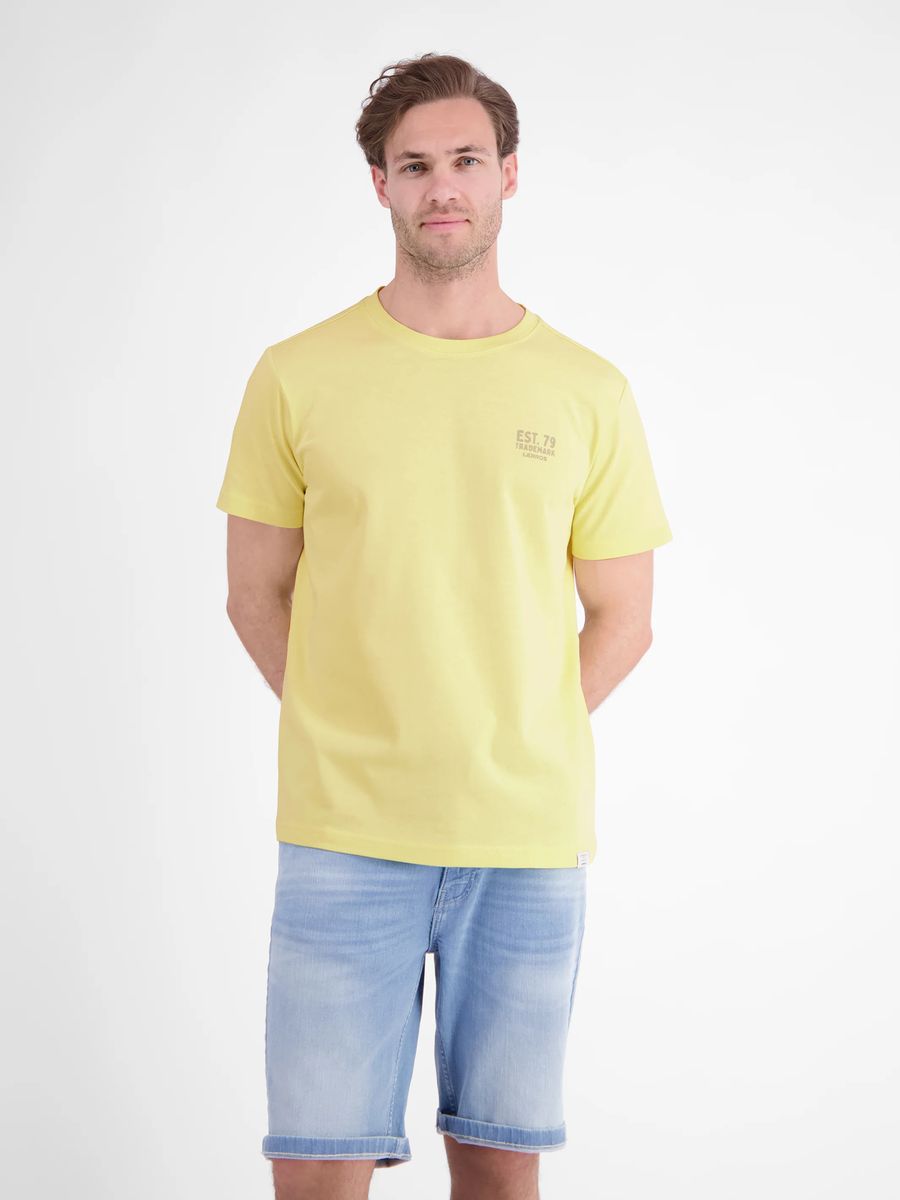 Baumwoll-T-Shirt mit Rundhalsausschnitt und Print