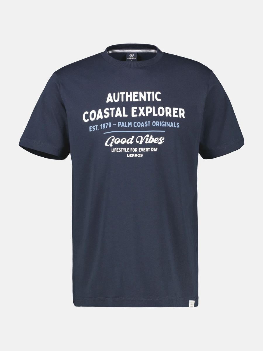 Baumwoll-T-Shirt mit Coastal Explorer Grafik
