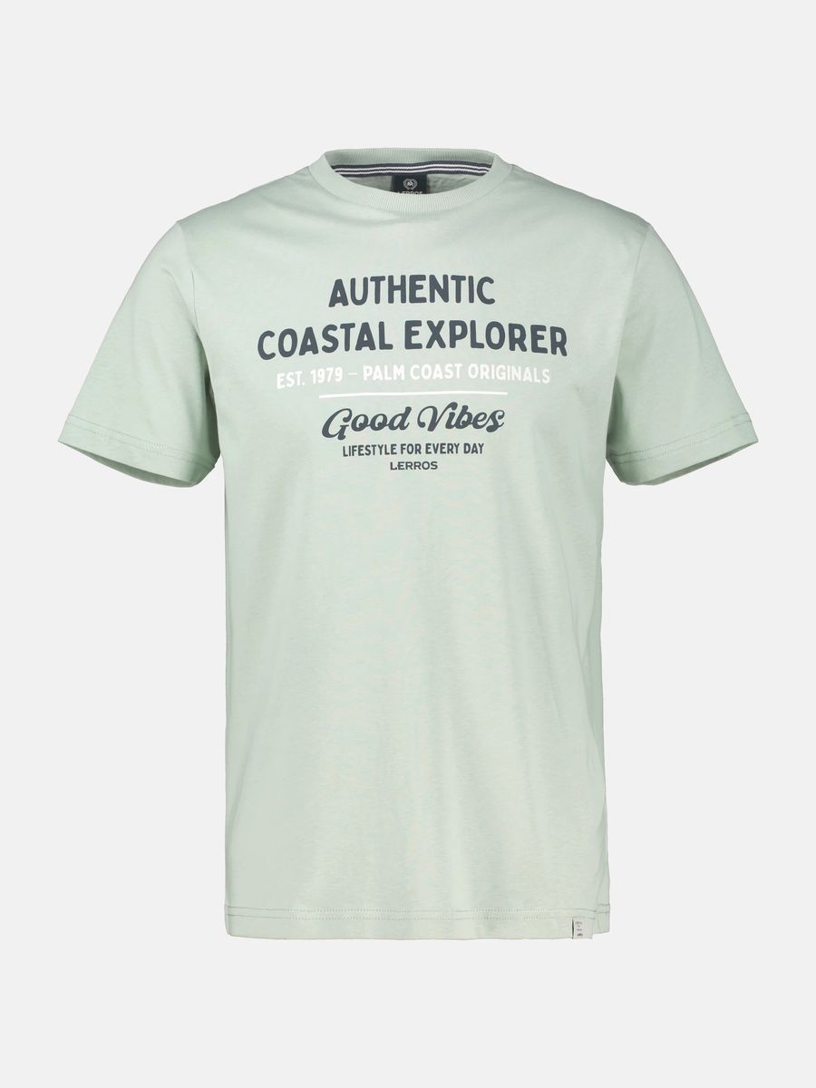 Baumwoll-T-Shirt mit Coastal Explorer Grafik