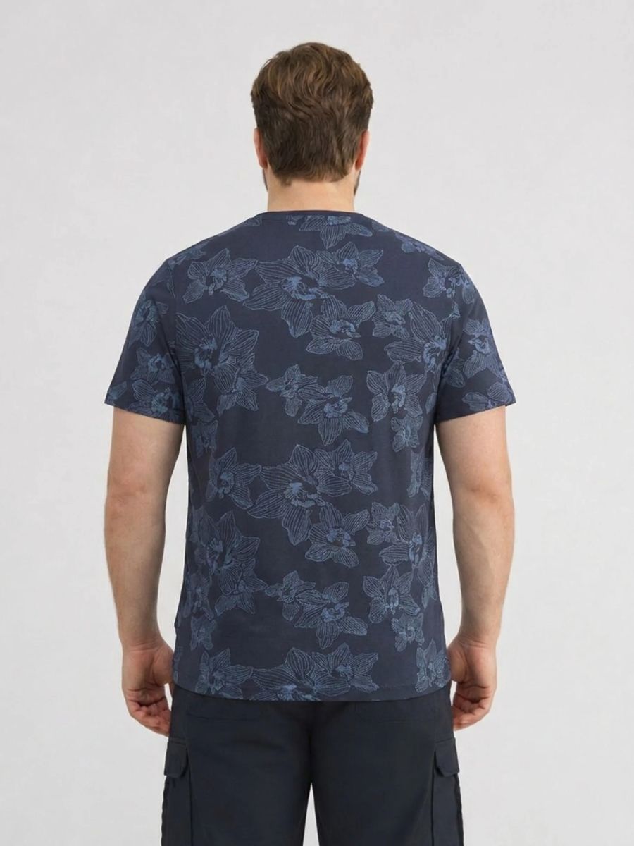 Baumwoll-T-Shirt mit floralem Print