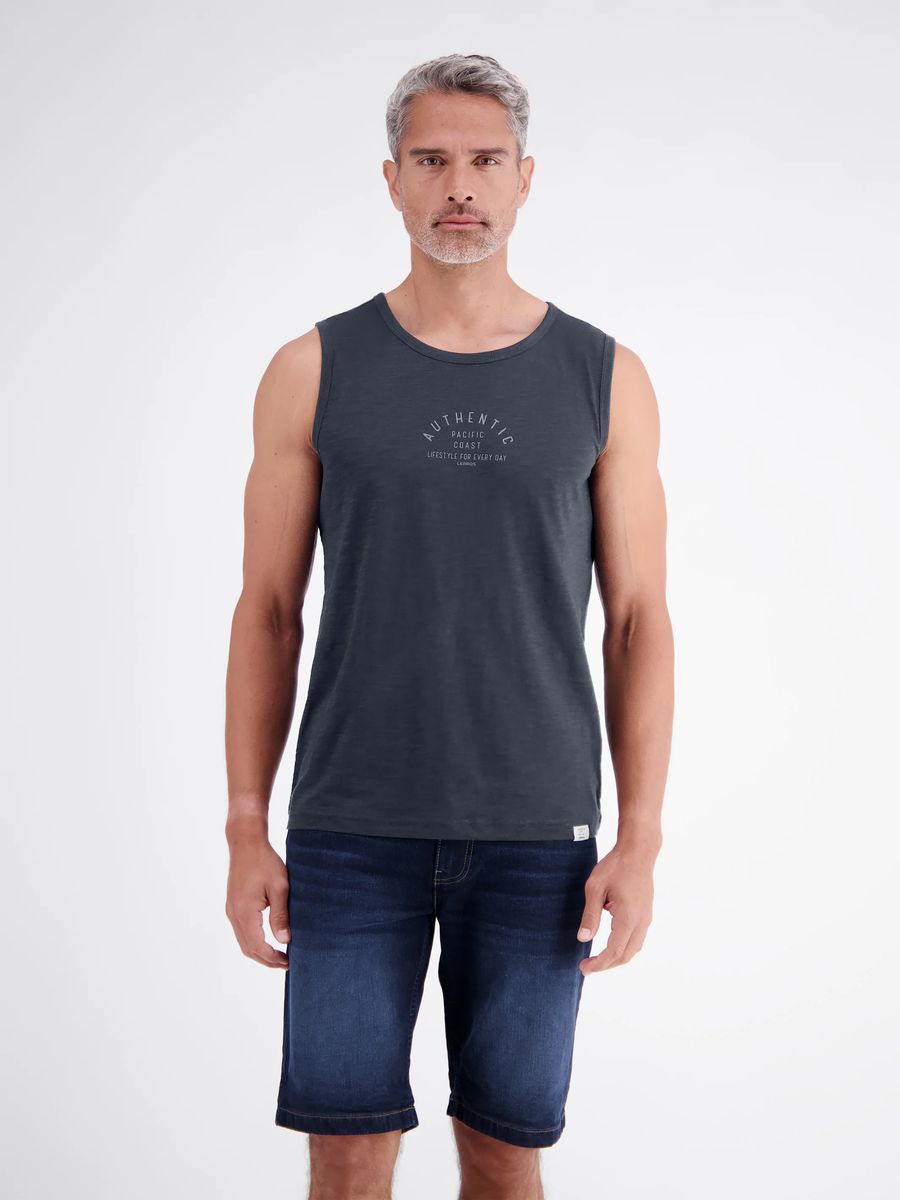 Baumwoll-Tanktop mit Slogan-Print