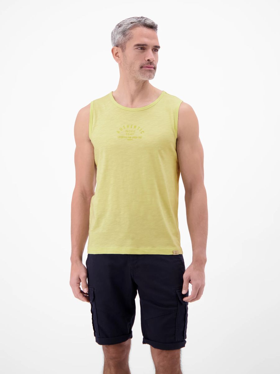 Baumwoll-Tanktop mit Slogan-Print