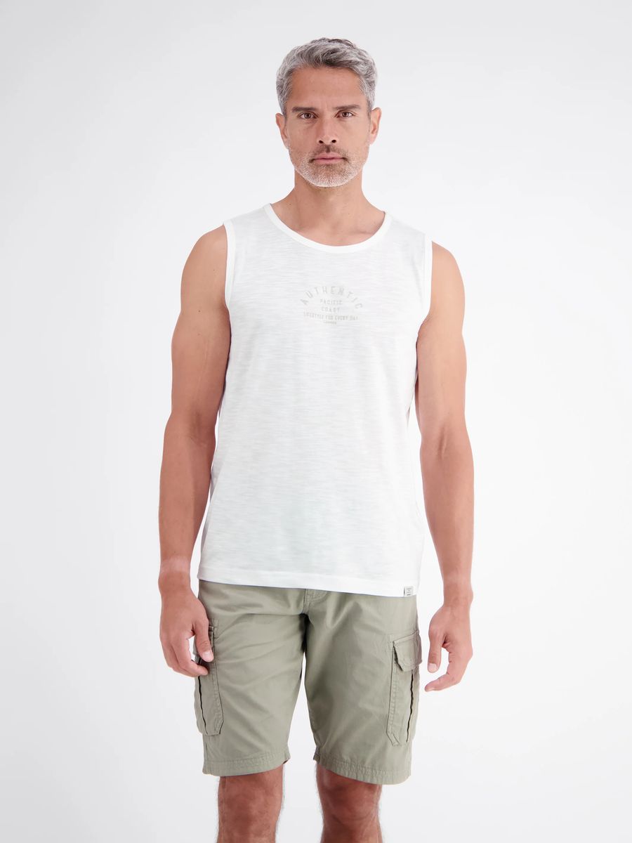 Baumwoll-Tanktop mit Slogan-Print
