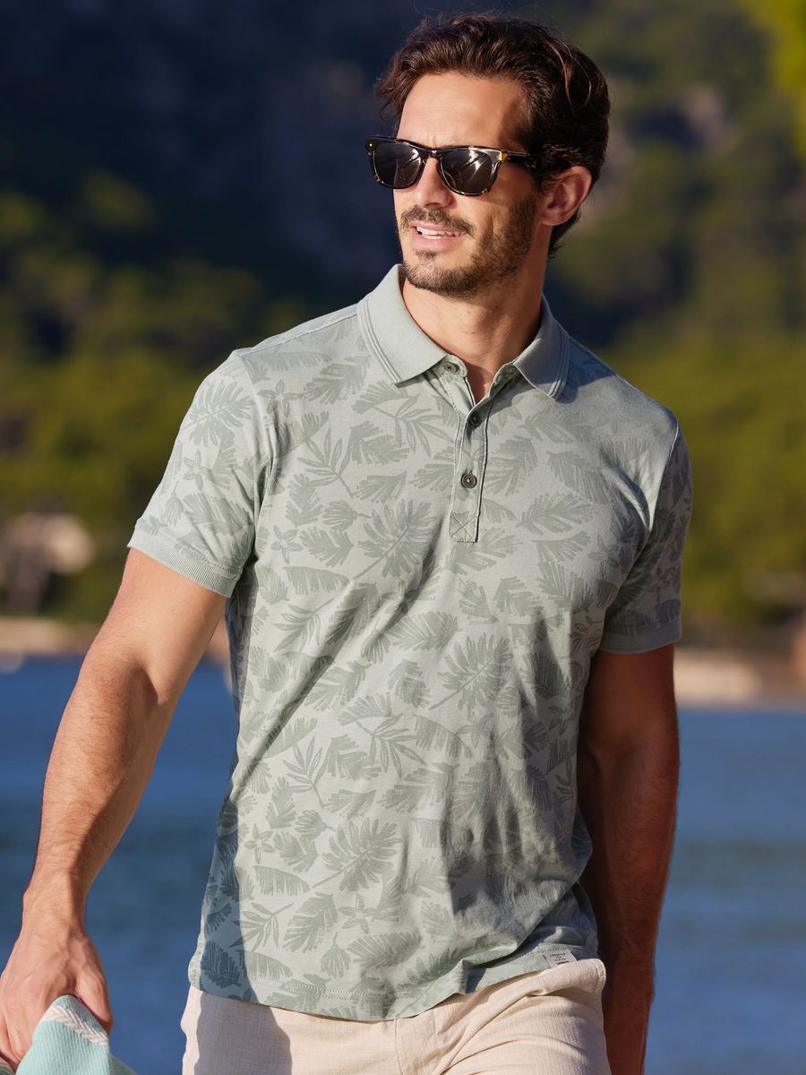 Stylisches Poloshirt mit Blumenprint