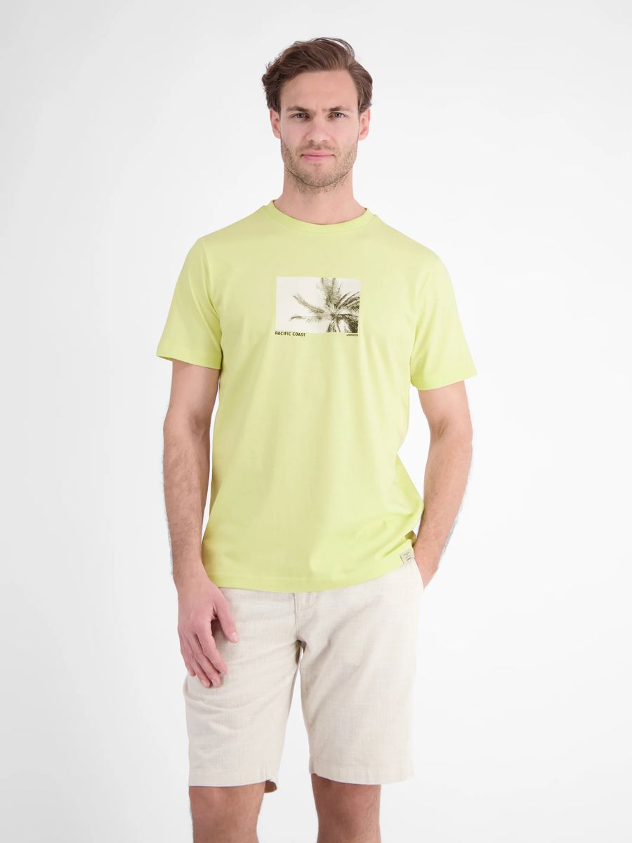 Baumwoll-T-Shirt mit Palmen-Grafik