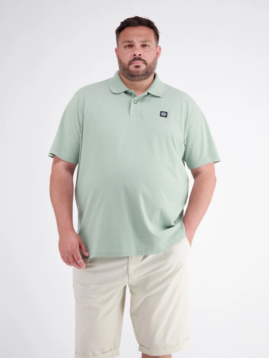 Strukturiertes Kurzarm-Poloshirt mit Waffelmuster