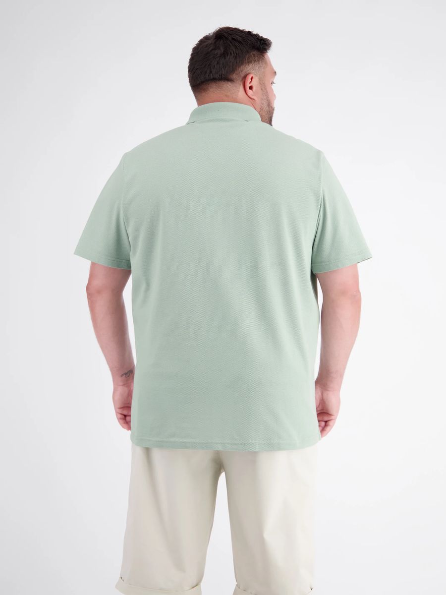 Strukturiertes Kurzarm-Poloshirt mit Waffelmuster