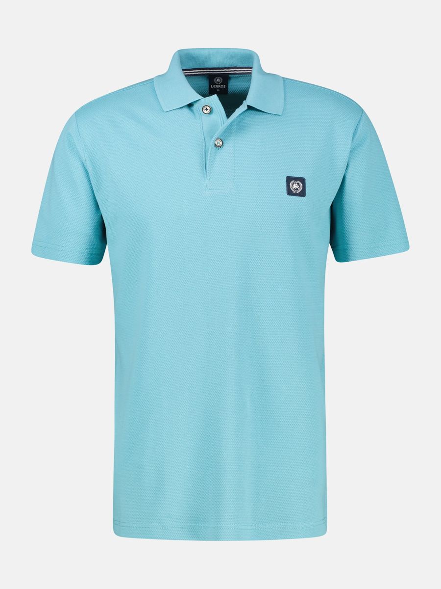 Strukturiertes Kurzarm-Poloshirt mit Waffelmuster