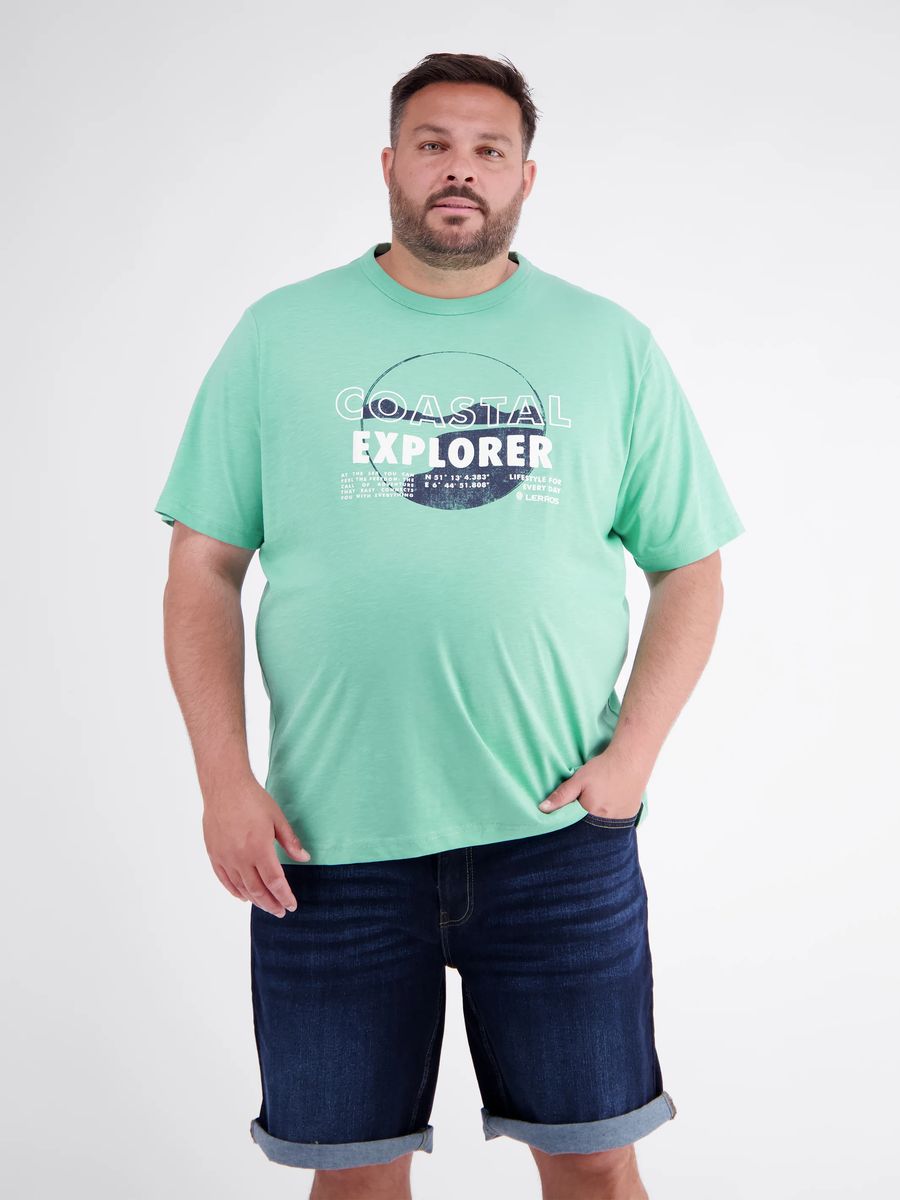 Baumwoll-T-Shirt mit Coastal Explorer Grafik