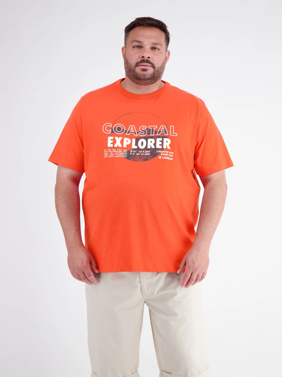 Baumwoll-T-Shirt mit Coastal Explorer Grafik