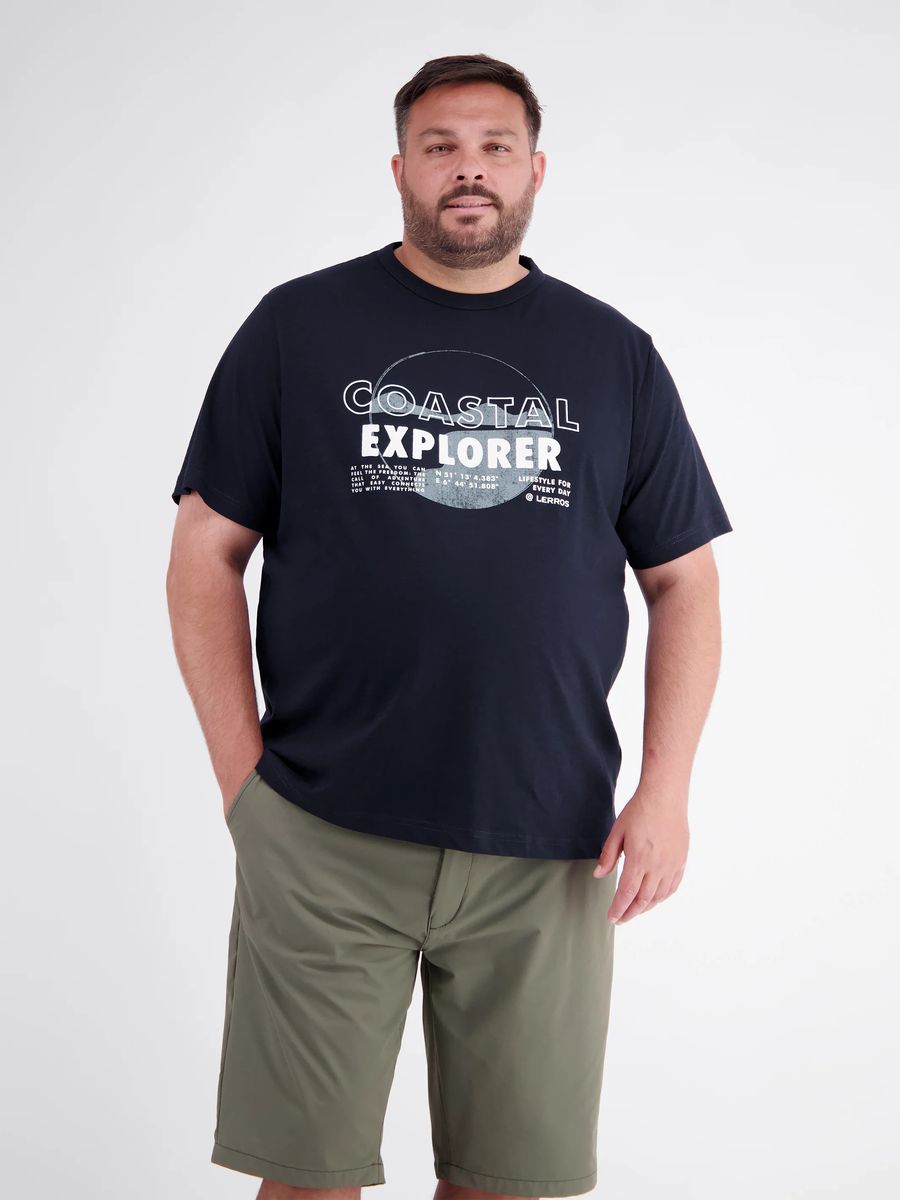 Baumwoll-T-Shirt mit Coastal Explorer Grafik