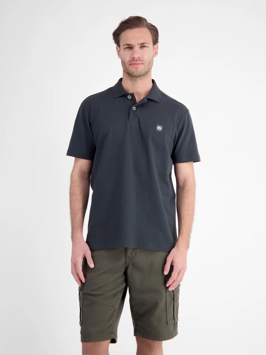 Strukturiertes Baumwoll-Piqué-Poloshirt