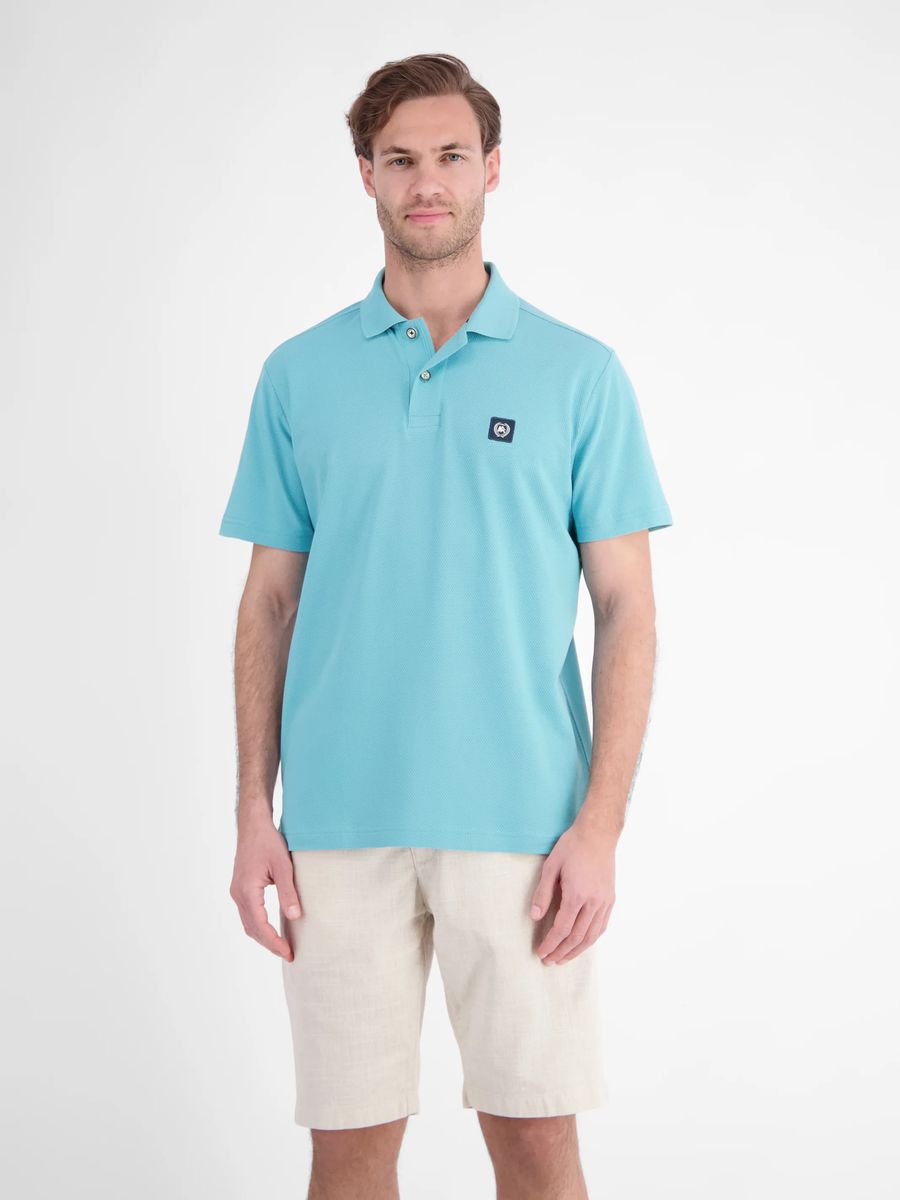 Strukturiertes Baumwoll-Piqué-Poloshirt