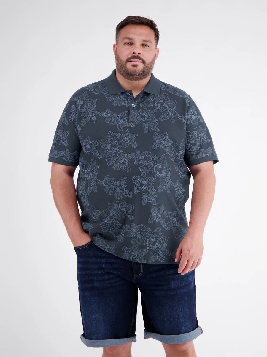 Poloshirt mit floralem Muster