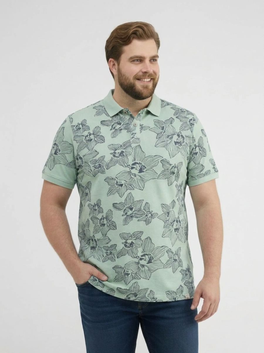 Poloshirt mit floralem Muster