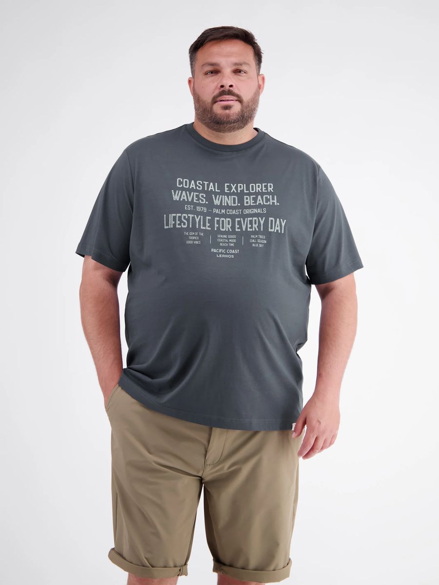 Baumwoll-T-Shirt mit Slogan-Print