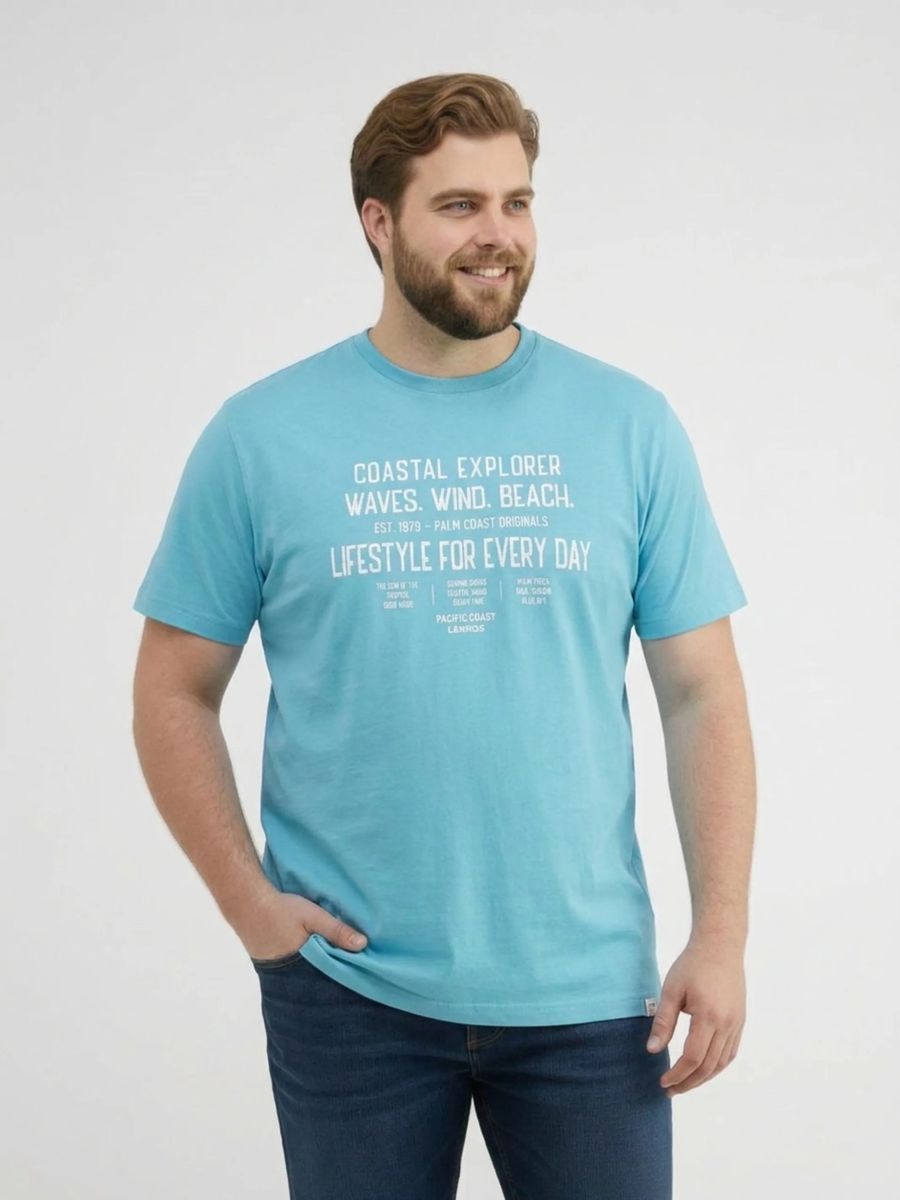 Baumwoll-T-Shirt mit Slogan-Print