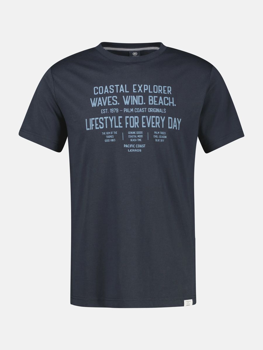 Baumwoll-T-Shirt mit Slogan-Print