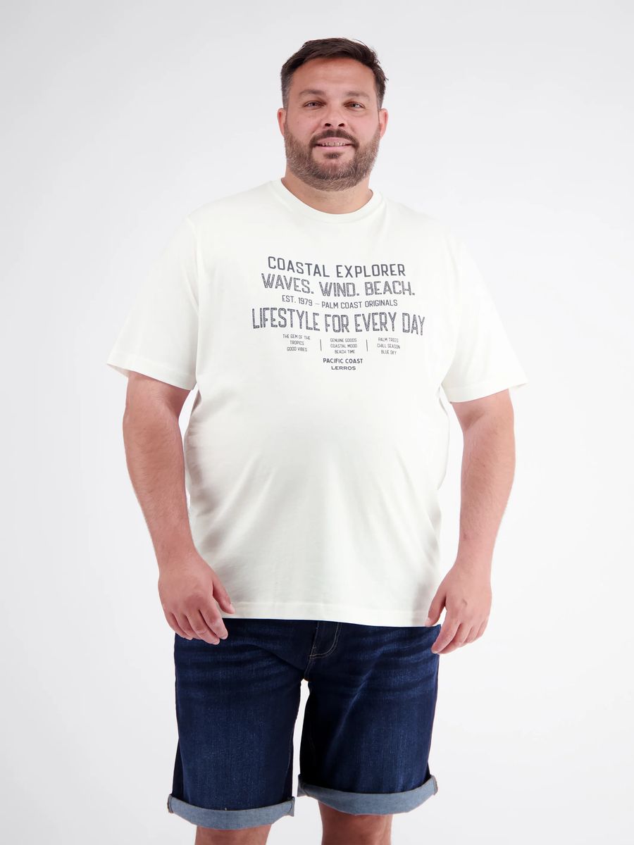 Baumwoll-T-Shirt mit Slogan-Print