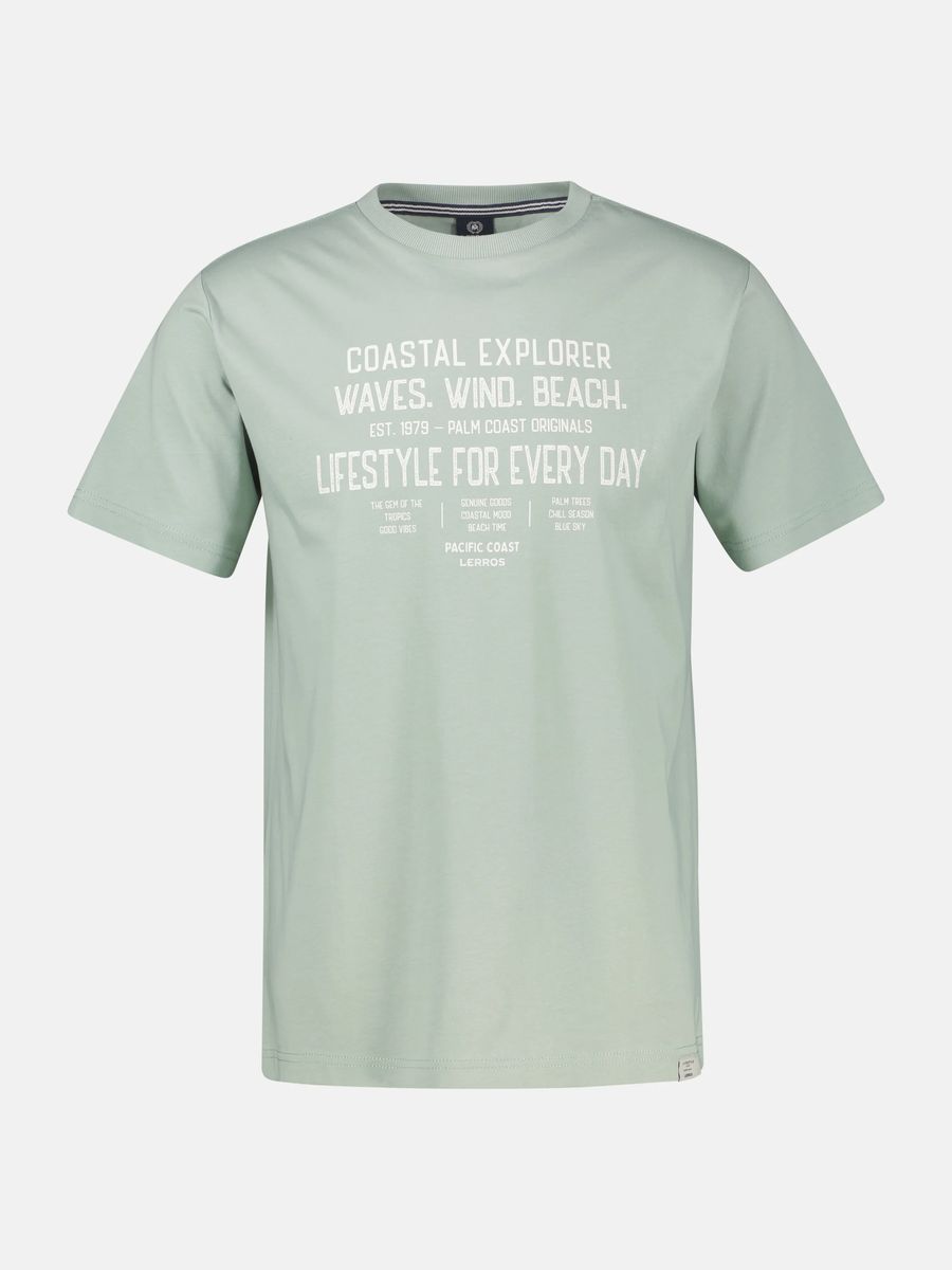 Baumwoll-T-Shirt mit Slogan-Print