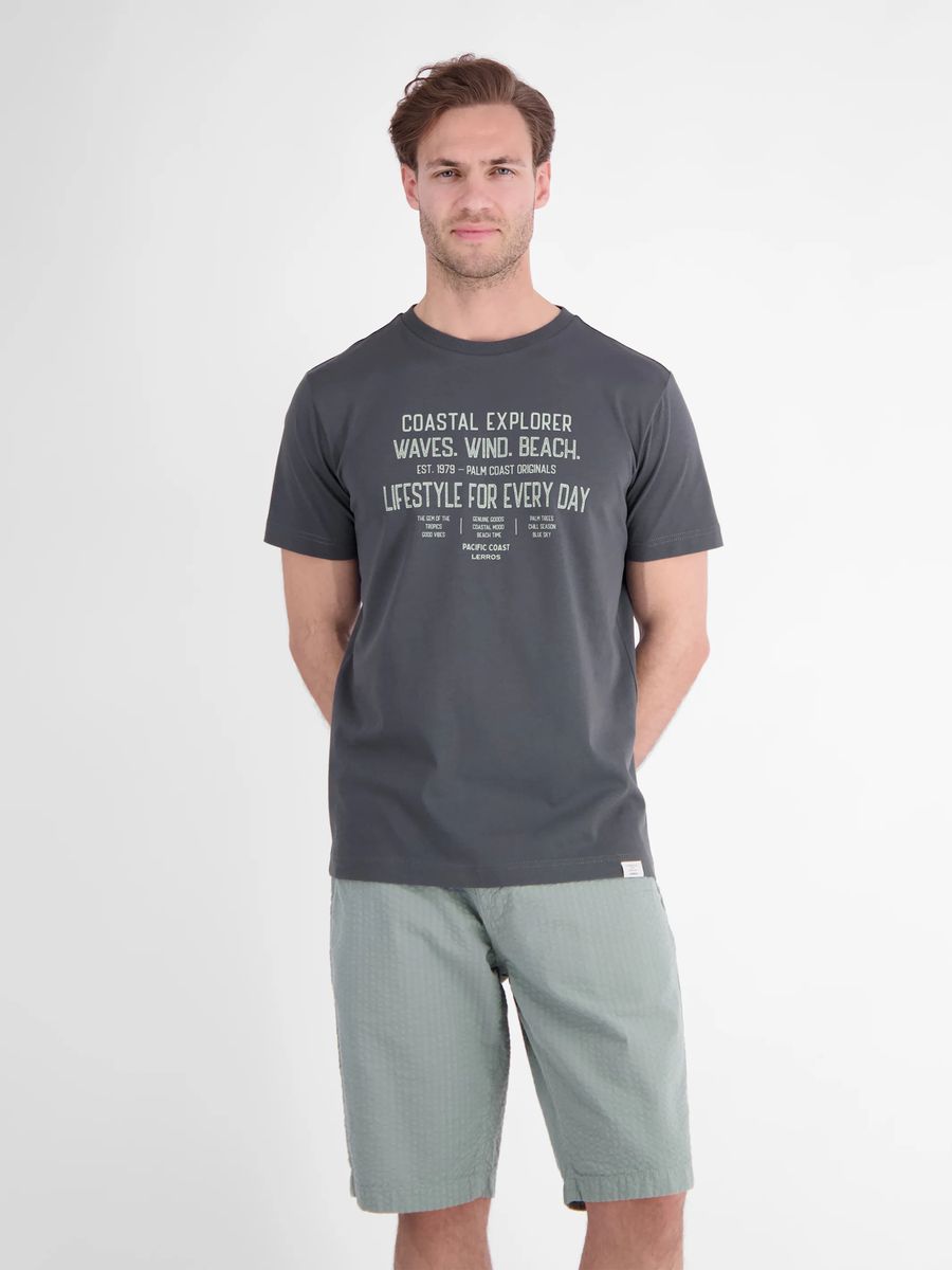 Sportliches Baumwoll-T-Shirt mit Slogan