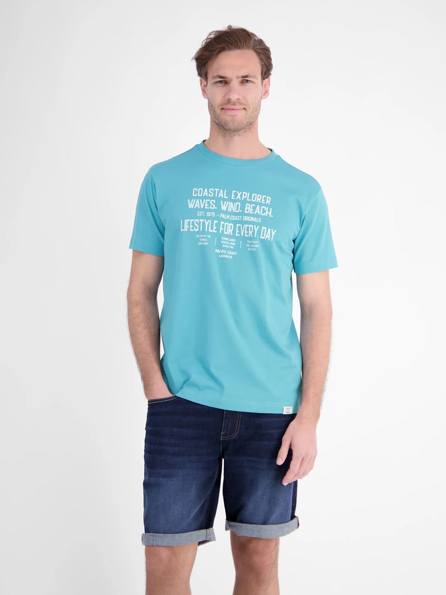 Sportliches Baumwoll-T-Shirt mit Slogan