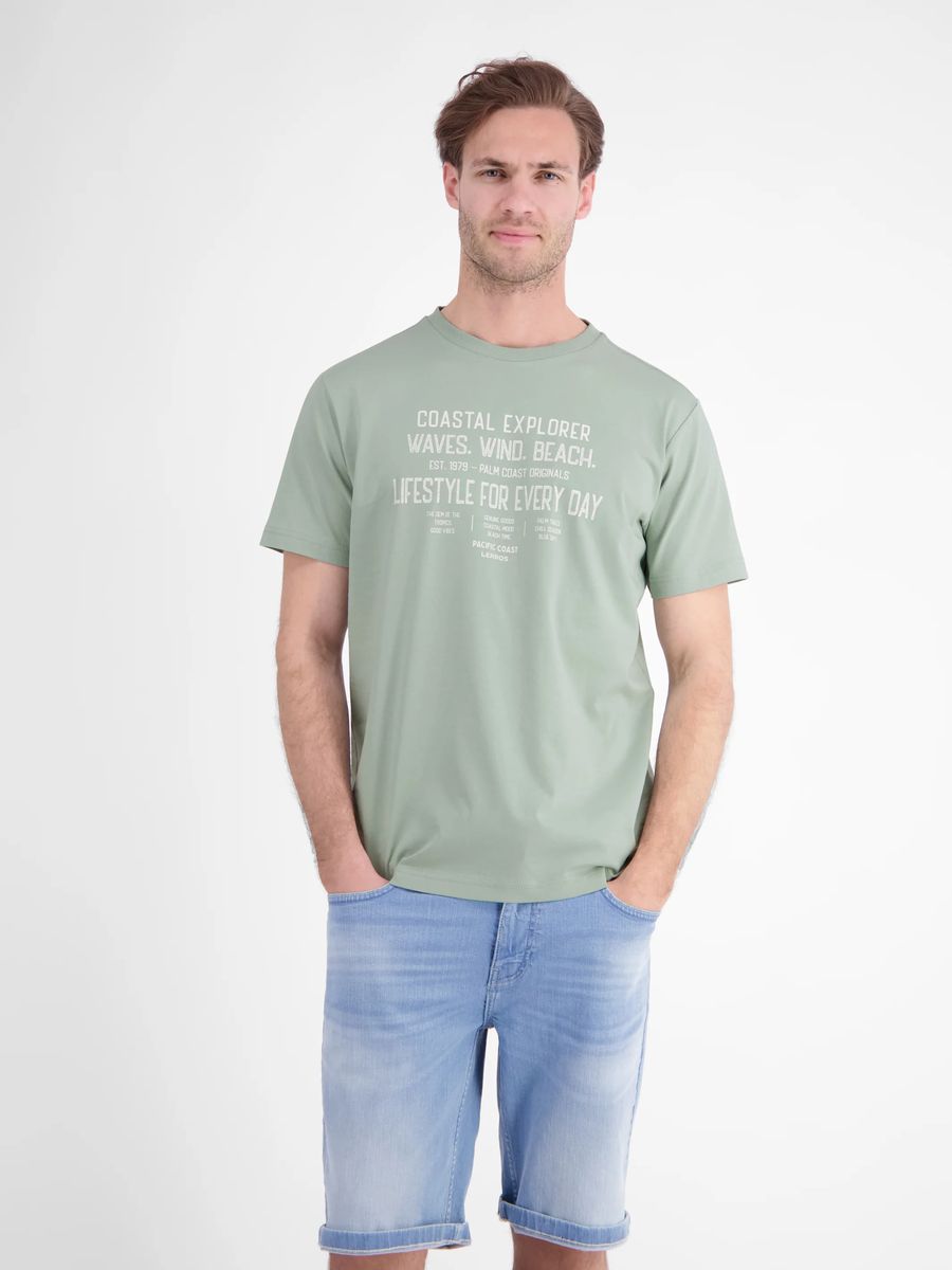 Sportliches Baumwoll-T-Shirt mit Slogan