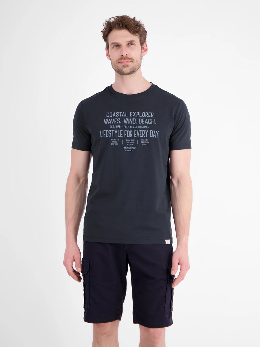 Sportliches Baumwoll-T-Shirt mit Slogan