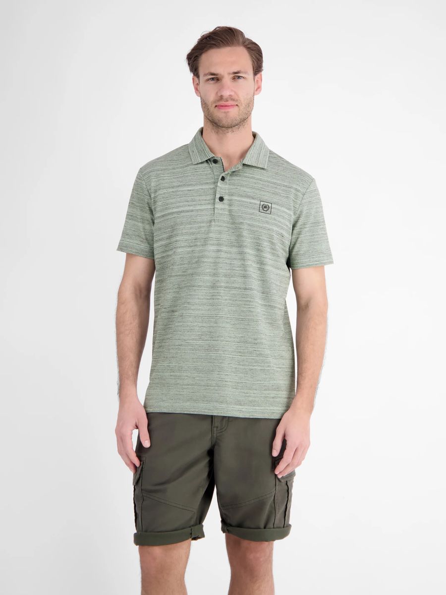 Strukturiertes Stretch-Baumwoll Polo-Shirt