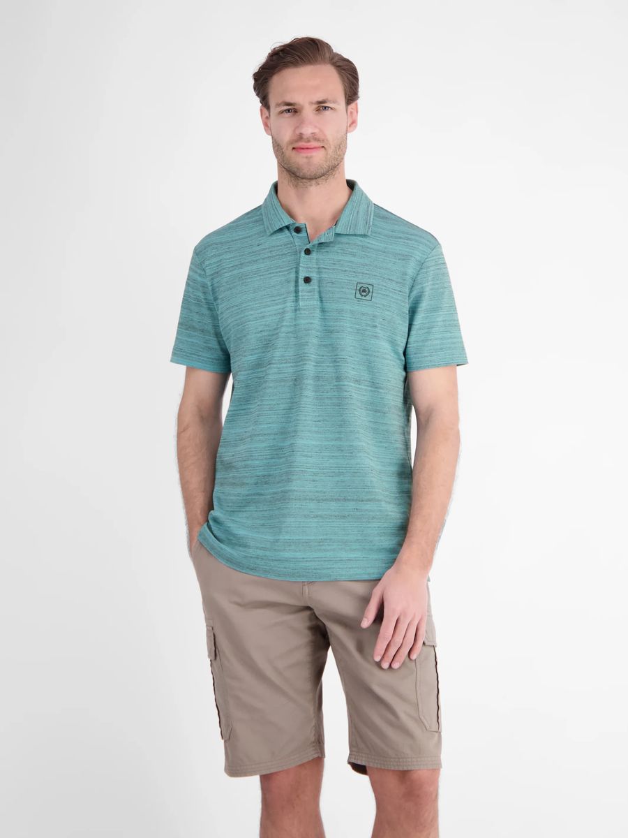 Strukturiertes Stretch-Baumwoll Polo-Shirt