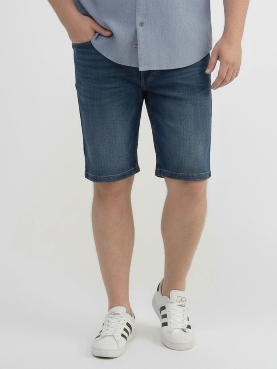 Klassische Stretch-Denim-Bermuda-Shorts