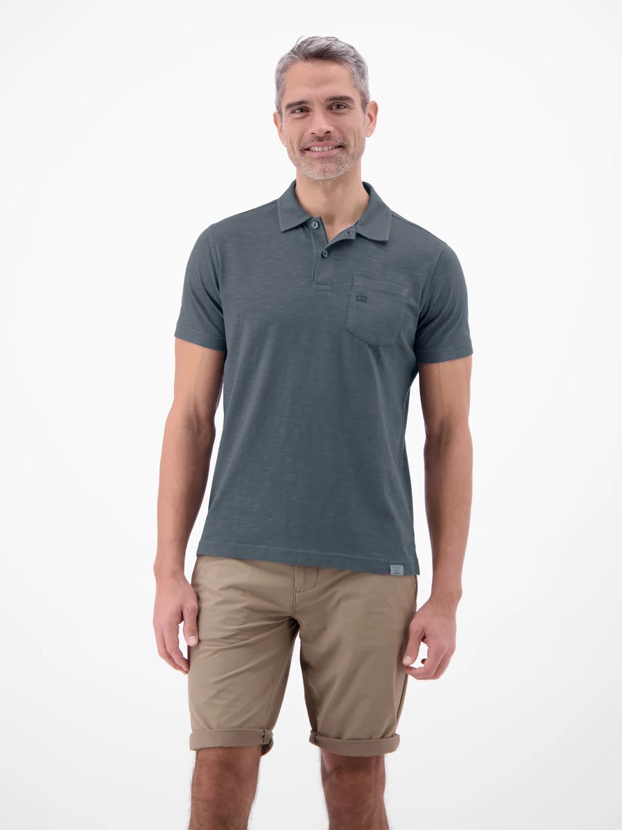 Polo aus Jersey-Baumwolle mit Tasche
