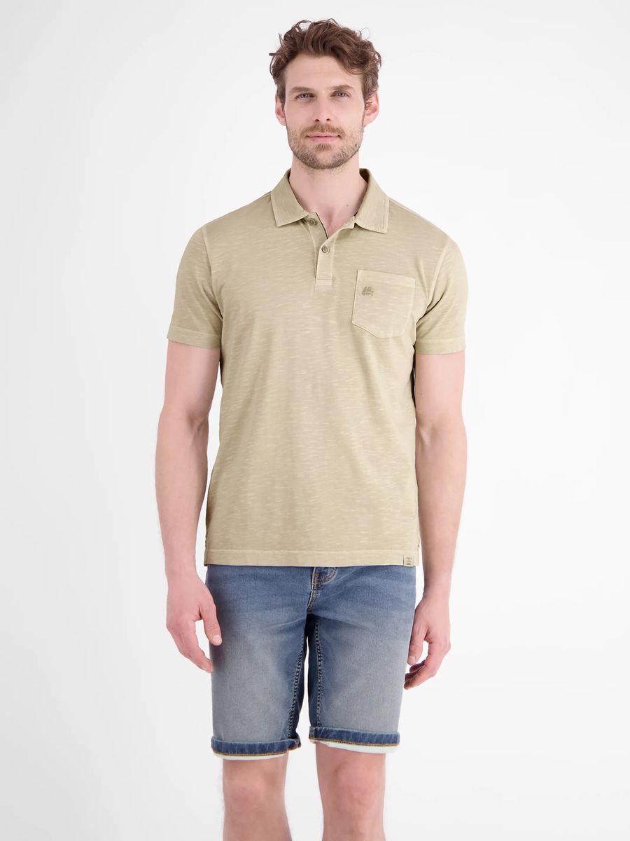 Polo aus Jersey-Baumwolle mit Tasche