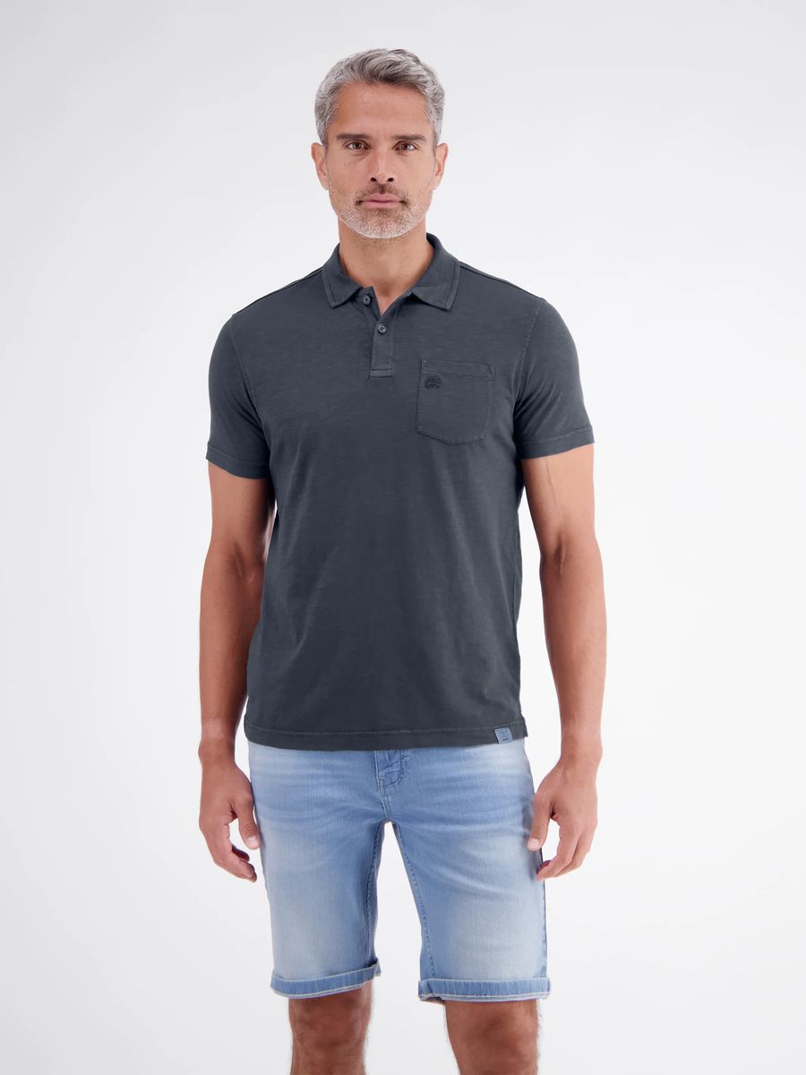 Polo aus Jersey-Baumwolle mit Tasche