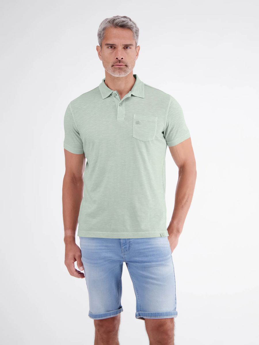 Polo aus Jersey-Baumwolle mit Tasche