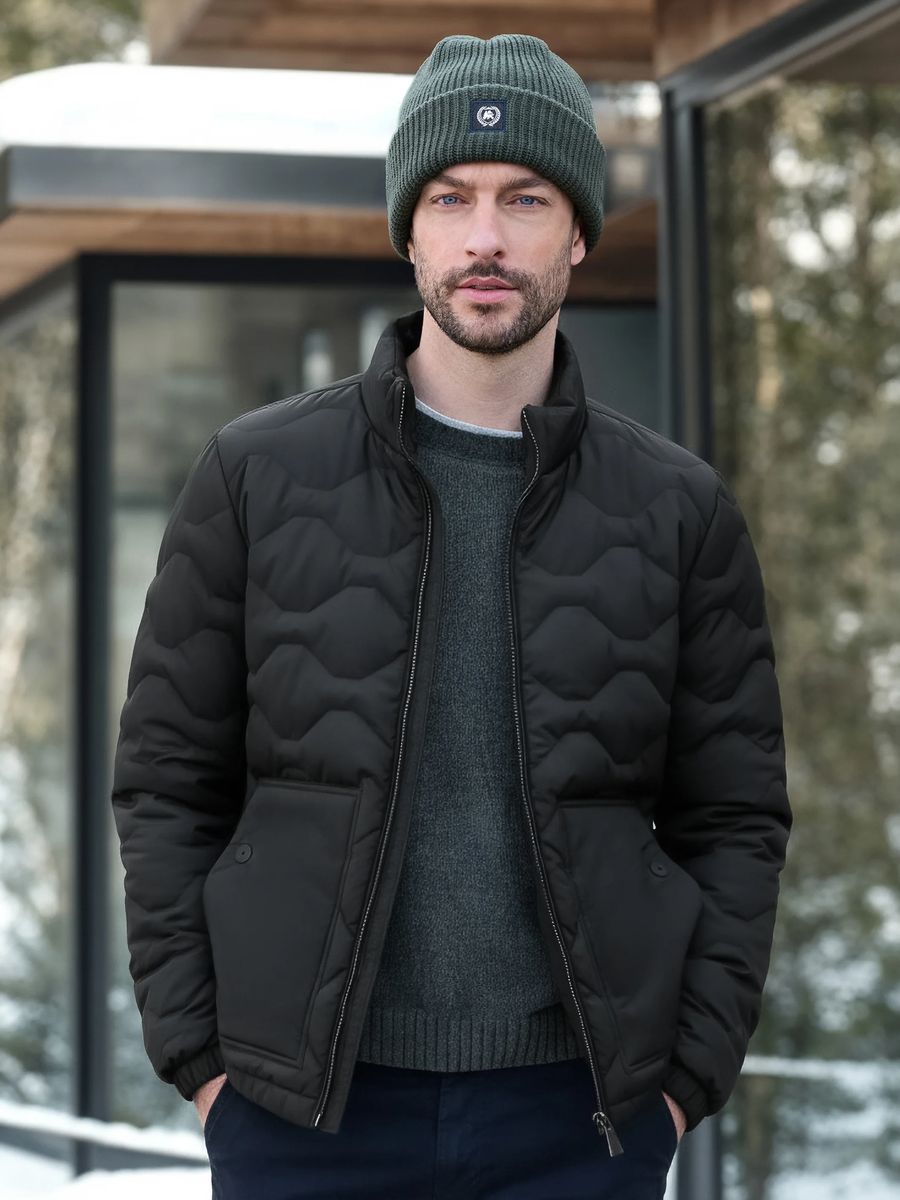 Leichte Steppjacke mit Wellenmuster