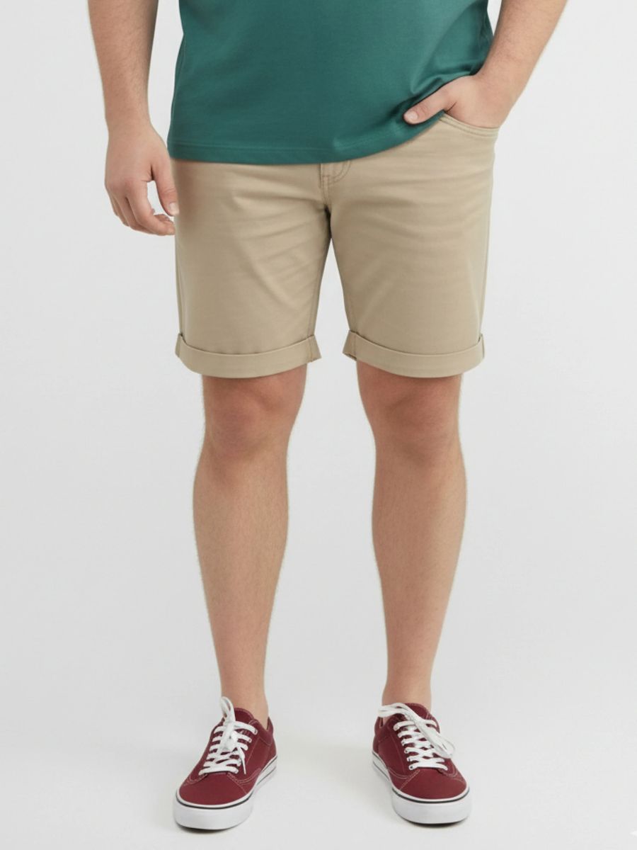 Klassische Chino-Shorts mit elastischem Bund