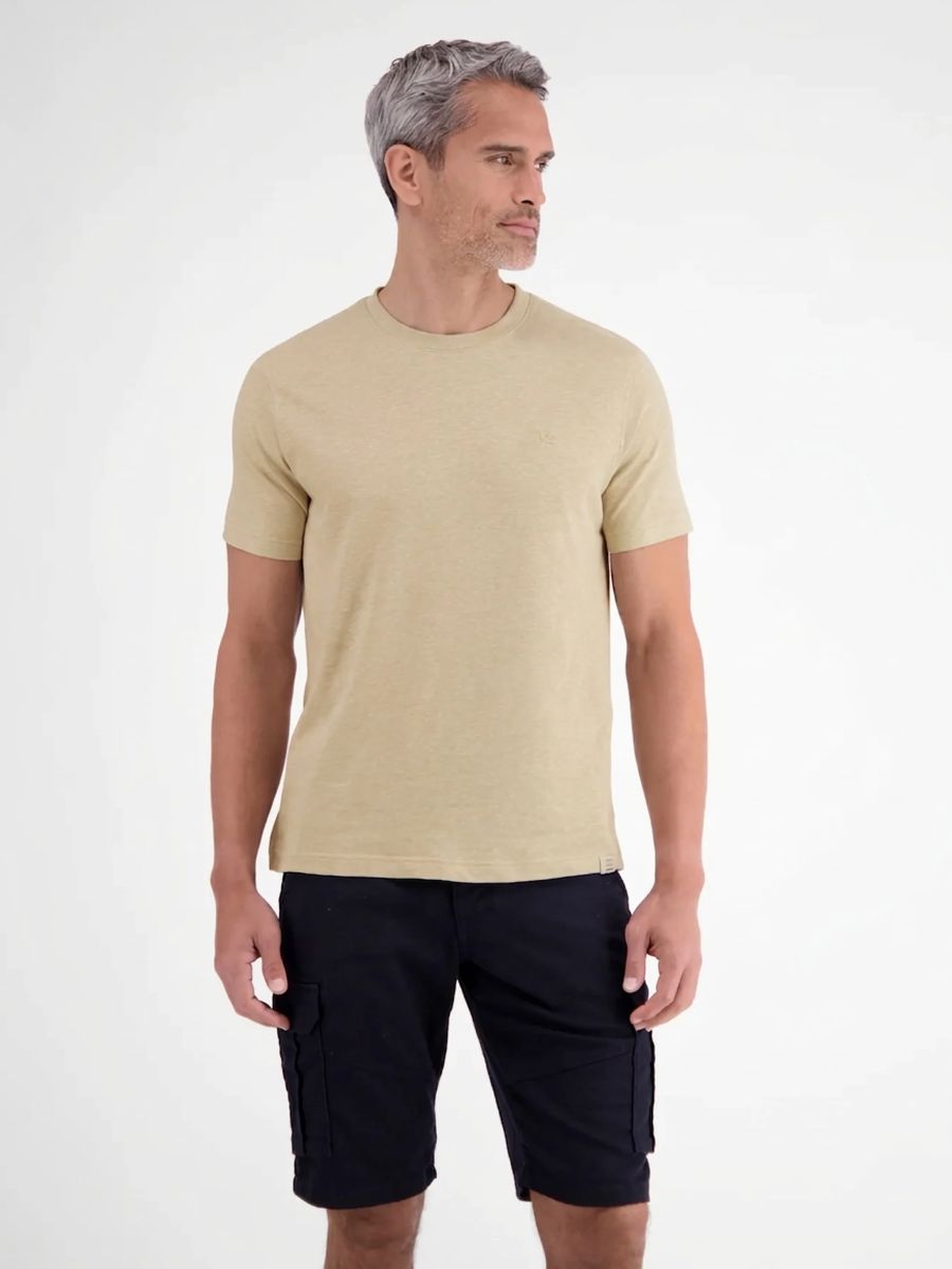 T-Shirt aus Baumwoll-Leinen-Mix