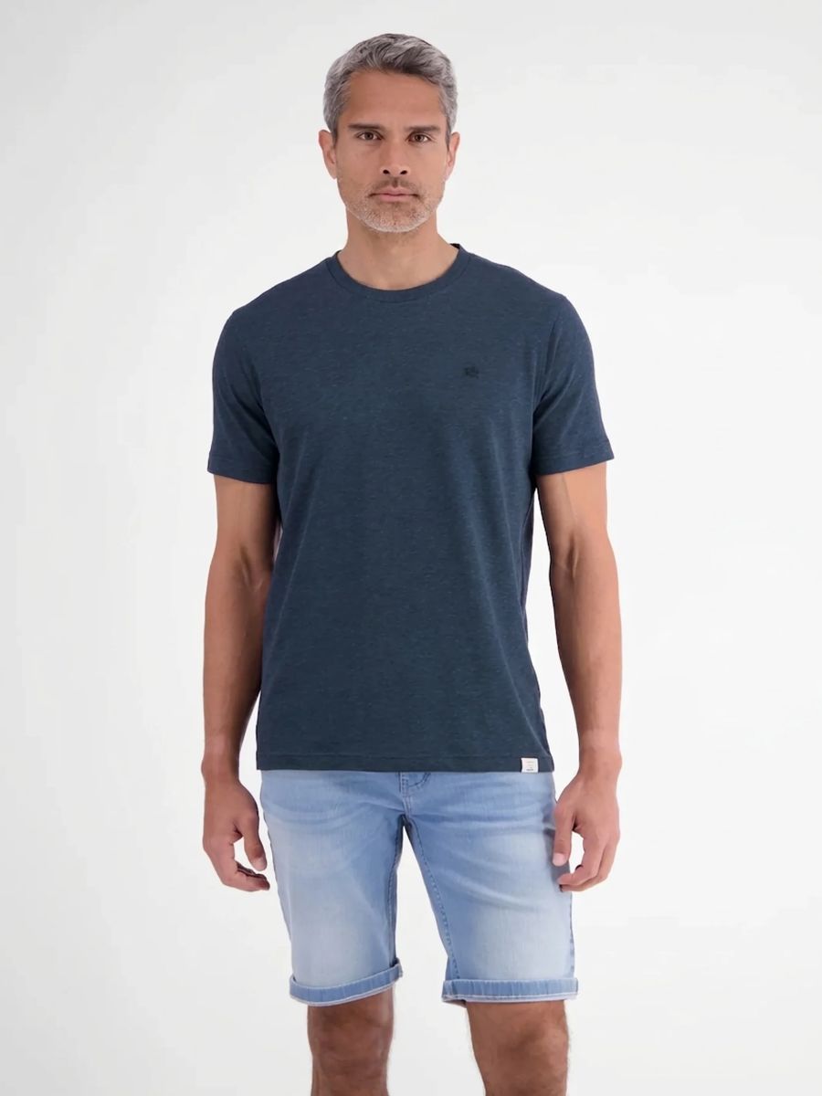 T-Shirt aus Baumwoll-Leinen-Mix