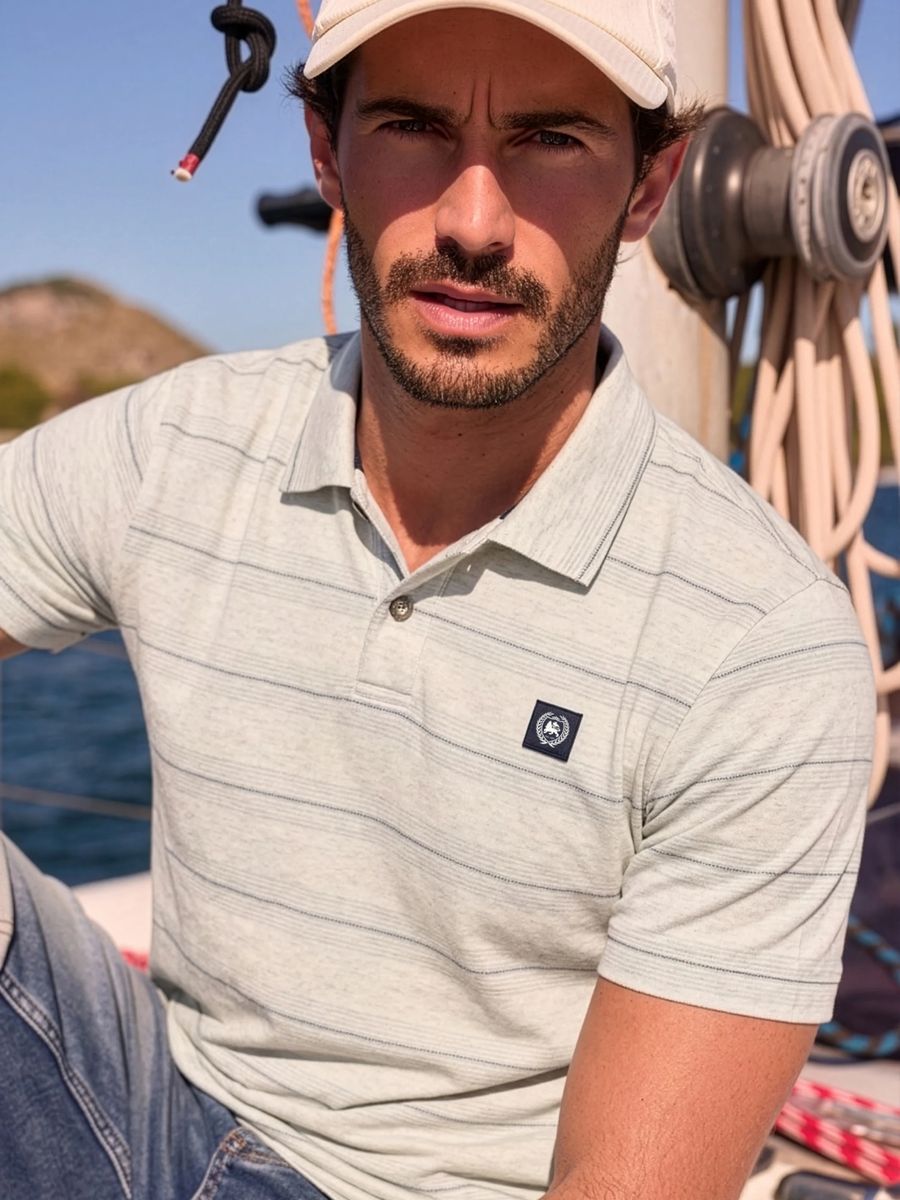 Gestreiftes Piqué-Poloshirt