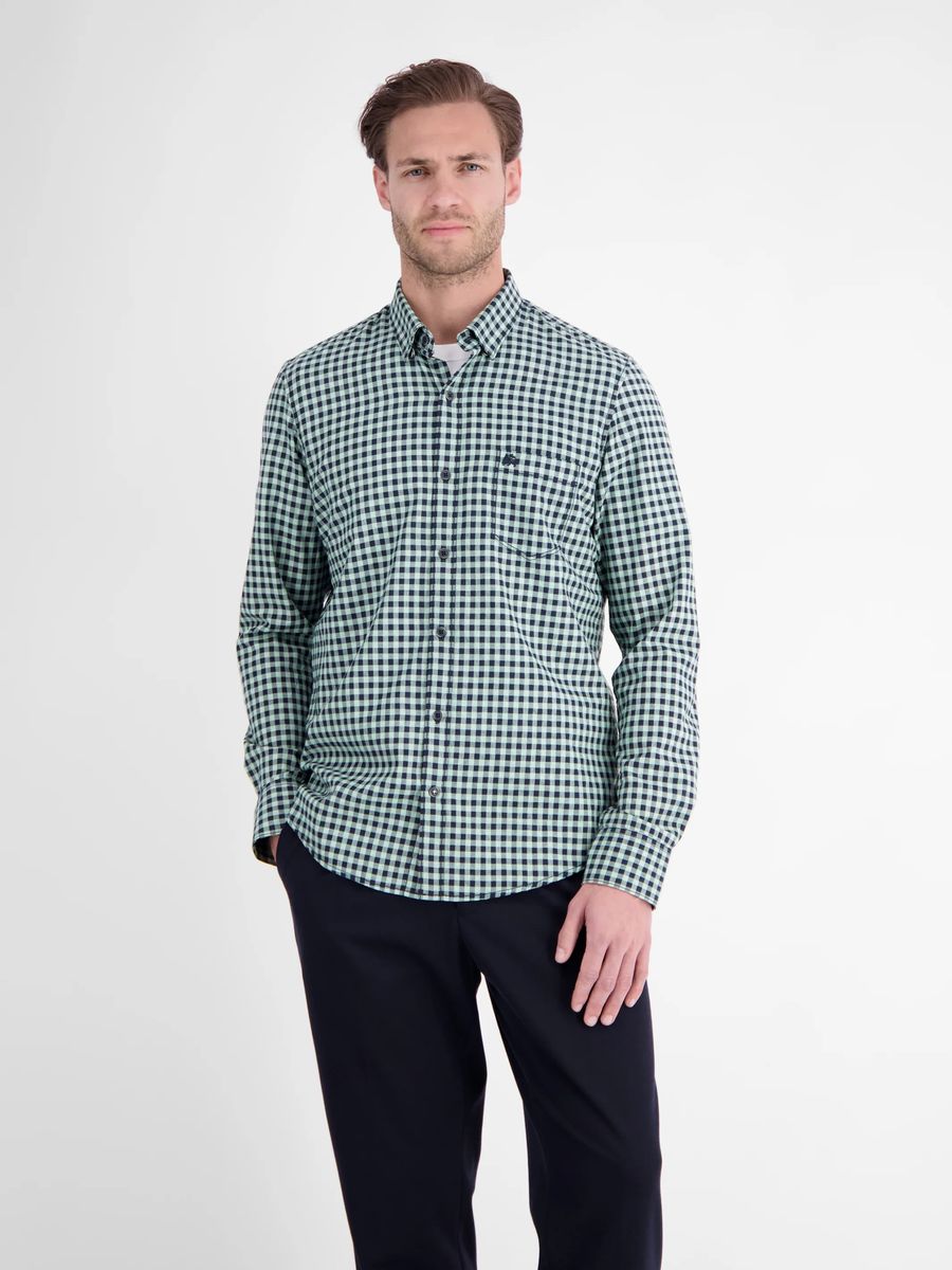 Klassisches Gingham-Hemd aus Baumwollmix