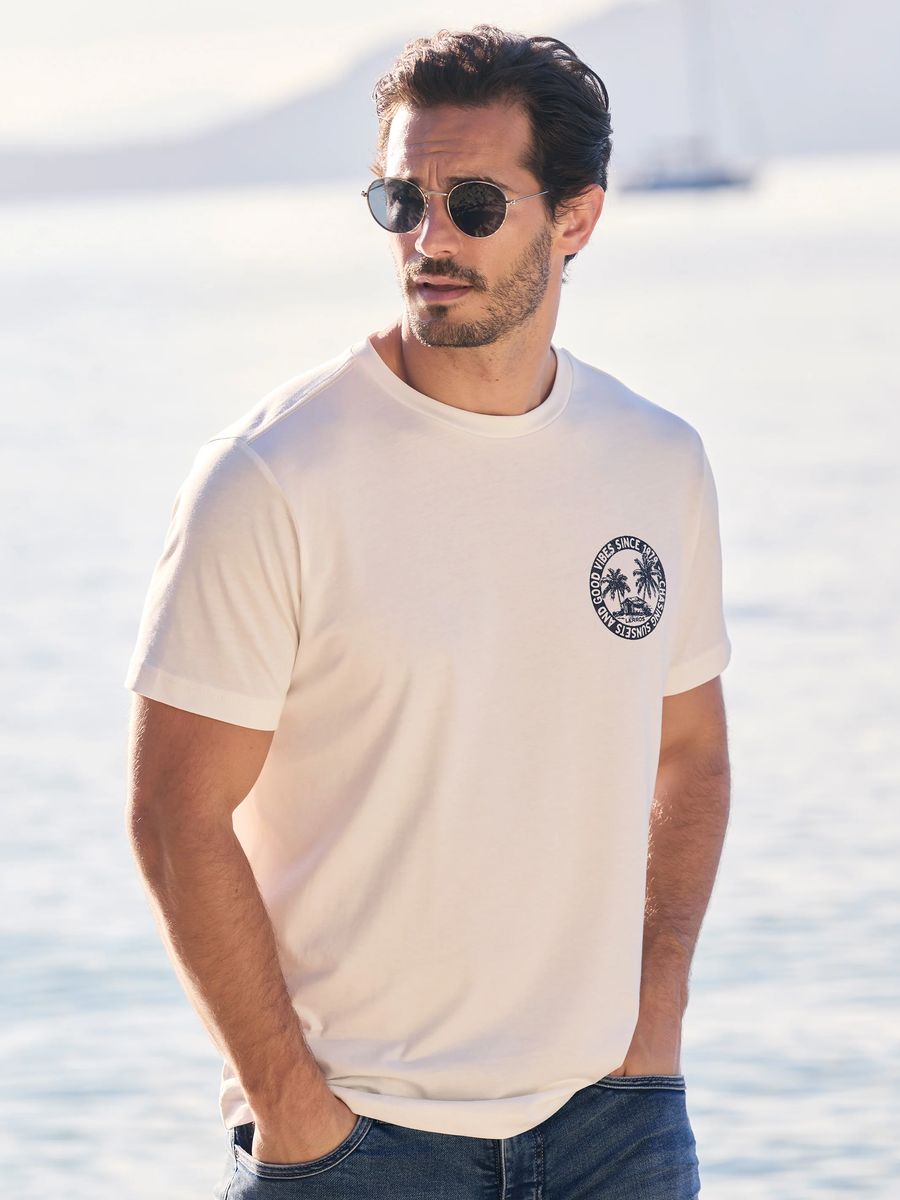 T-Shirt aus Baumwolljersey mit Grafikprint
