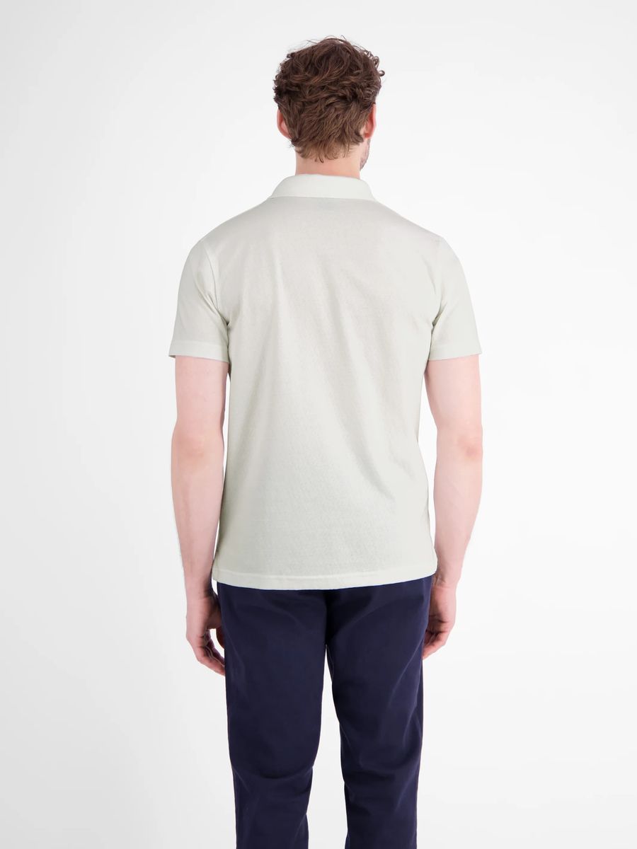 Knopfloses Jacquard-Polo aus Baumwolle