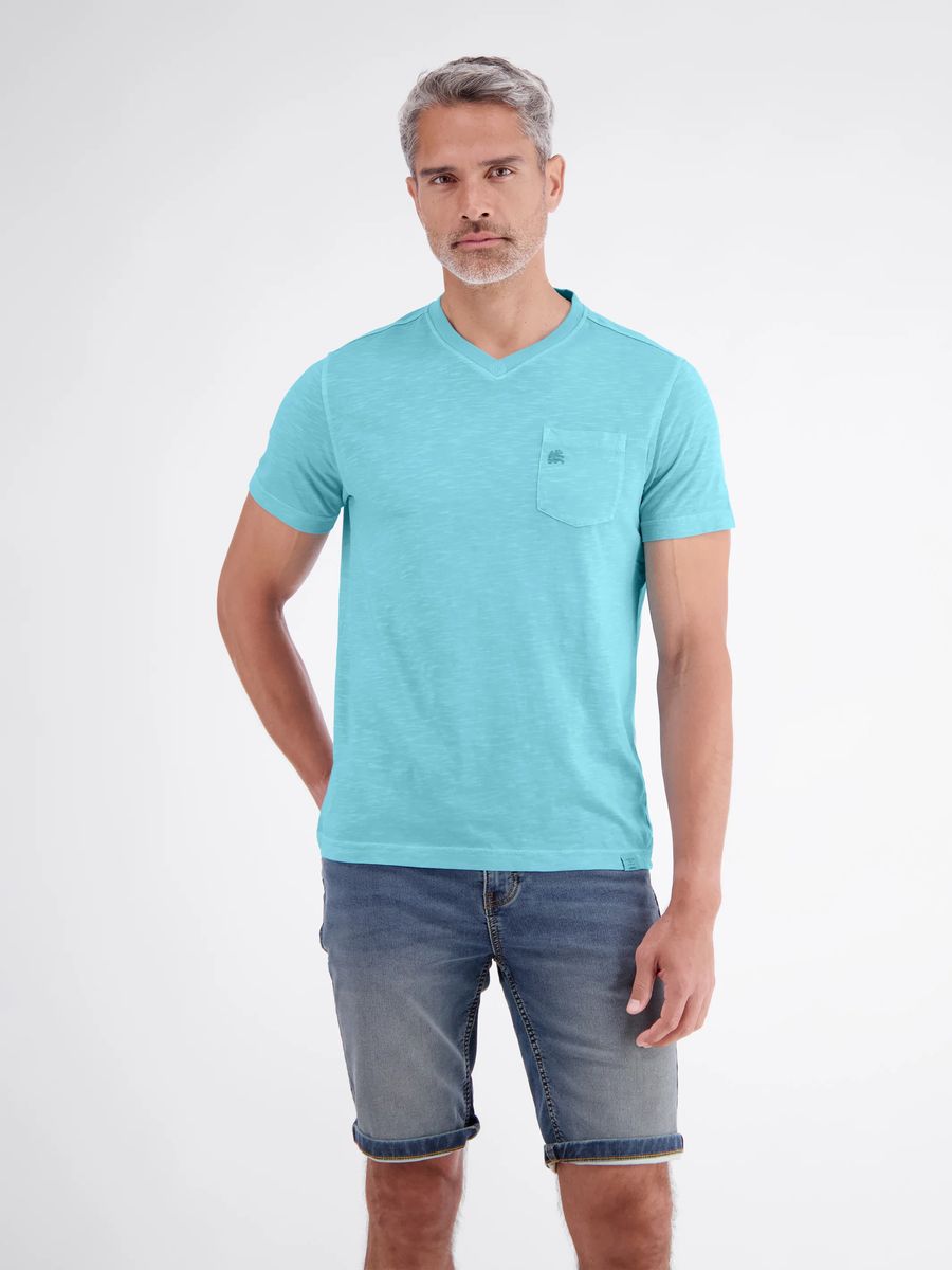 Sportliches V-Ausschnitt T-Shirt mit Tasche