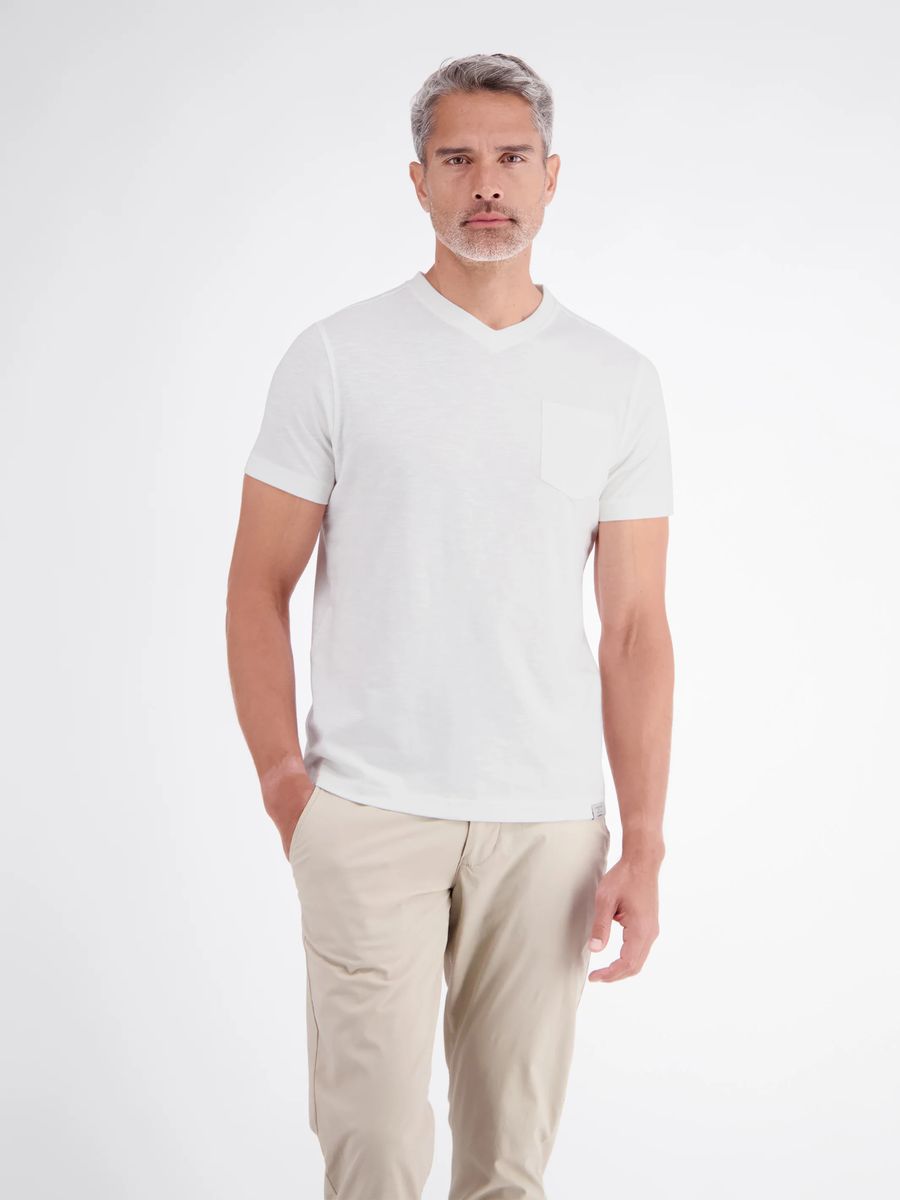 Sportliches V-Ausschnitt T-Shirt mit Tasche