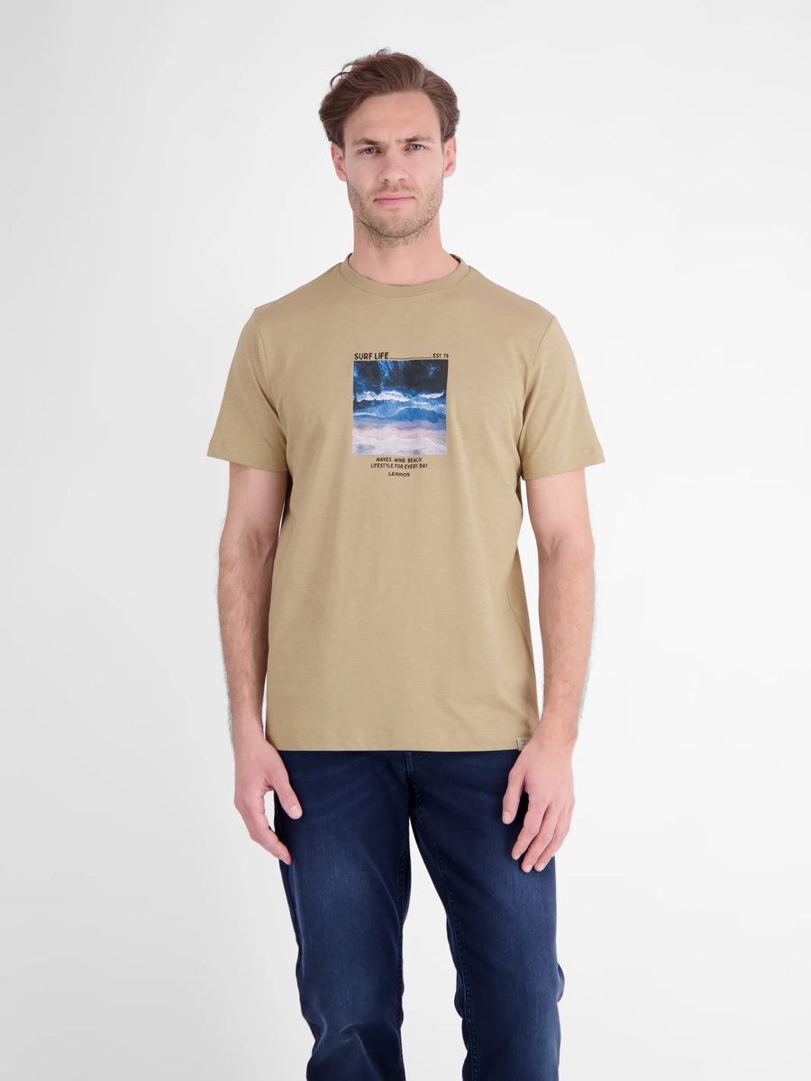 Baumwoll-T-Shirt mit Surfer-Grafikprint